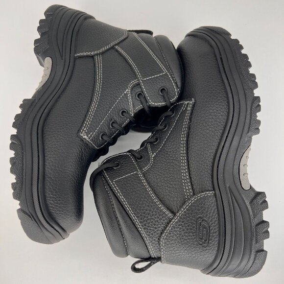 Skechers Mens 77143 Burgin Tarlac Steel Toe Industrial Leather Size 8 Work Boots main image 7